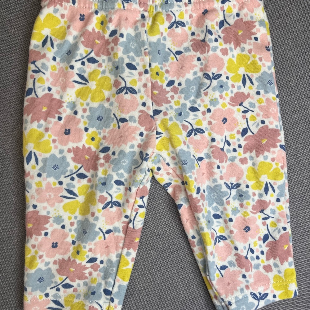 Carter's Child of Mine Floral Print Baby Leggings — Pink Yellow Blue